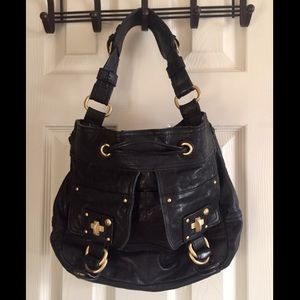 Black Leather Juicy Couture Hobo Bag